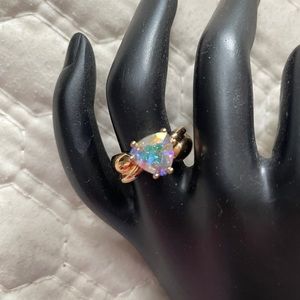 Vintage Technibond Gold Heart Ring